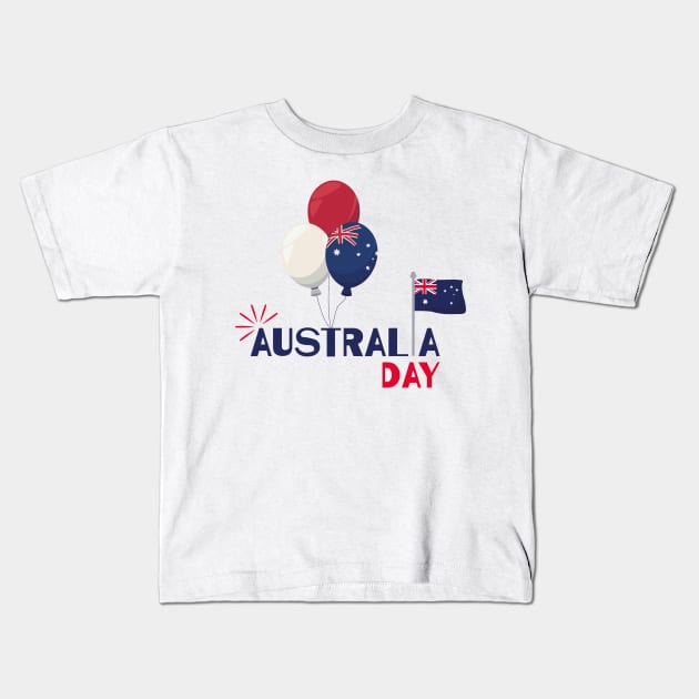 Happy Australia day Kids T-Shirt by Shop-now-4-U 